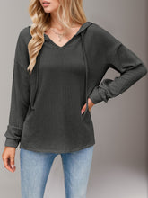 Load image into Gallery viewer, Double Take Drawstring Dropped Shoulder Long Sleeve Hoodie
