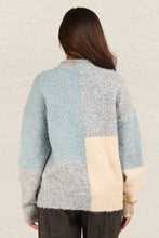 Load image into Gallery viewer, VERY J Color Block Mock Neck Drop Shoulder Sweater
