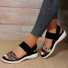 Load image into Gallery viewer, PU Leather Open Toe Low Heel Sandals
