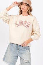 Load image into Gallery viewer, SAGE + FIG LOVE Path Applique Drop Shoulder Sweatshirt
