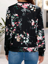 Load image into Gallery viewer, Printed Zip Up Long Sleeve Outerwear
