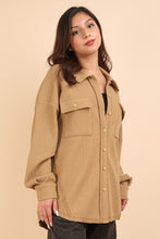 Load image into Gallery viewer, VERY J Button Down Textured Knit Shacket
