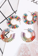Load image into Gallery viewer, Zinc Alloy Acrylic C-Hoop Earrings
