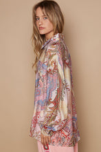 Load image into Gallery viewer, POL Button-Down Long Sleeve Paisley Print Shirt
