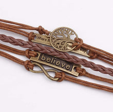 Load image into Gallery viewer, Alloy PU Leather Rope Bracelet
