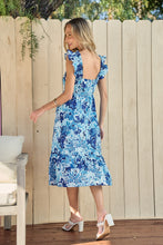 Load image into Gallery viewer, Hailey &amp; Co Full Size Floral Ruffled Sleeveless Midi Dress
