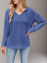 Load image into Gallery viewer, Double Take Drawstring Dropped Shoulder Long Sleeve Hoodie
