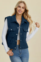 Load image into Gallery viewer, Double Take Full Size Pocketed Texture Snap Down Vest Coat
