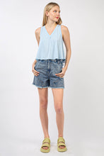 Load image into Gallery viewer, VERY J V-Neck Knit Swing Cropped Tank
