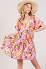 Load image into Gallery viewer, SAGE + FIG Floral Short Sleeve Babydoll Dress with Pockets
