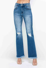 Load image into Gallery viewer, bytos Full Size Raw Hem Distressed High Rise Bootcut Jeans
