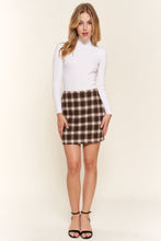 Load image into Gallery viewer, And The Why Full Size Brushed Plaid Mini Skirt
