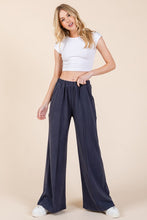 Load image into Gallery viewer, BOMBOM Elastic Waist Wide Leg Pants with Pockets
