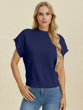 Load image into Gallery viewer, Double Take Full Size Mock Neck Short Sleeve Sweater
