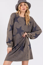Load image into Gallery viewer, SAGE + FIG Washed Star Print Round Neck Dress
