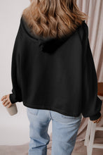 Load image into Gallery viewer, Pocketed Half Zip Dropped Shoulder Hoodie
