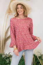 Load image into Gallery viewer, Celeste Full Size Floral Ruffle Detail Top
