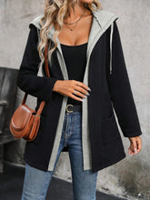 Load image into Gallery viewer, Drawstring Long Sleeve Hooded Jacket
