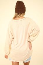 Load image into Gallery viewer, VERY J Washed V-Neck Exposed Seam Knit Top
