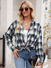 Load image into Gallery viewer, Mandy Plaid Collared Neck Long Sleeve Shirt
