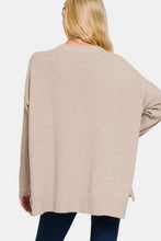 Load image into Gallery viewer, Zenana V-Neck Side Slit High-Low Sweater
