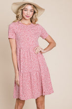 Load image into Gallery viewer, BOMBOM Printed Short Sleeve Mini Dress
