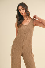 Load image into Gallery viewer, MABLE Sleeveless Knit Crop Jumpsuit with Pockets

