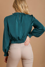 Load image into Gallery viewer, Umgee Frill Tied Hem Long Sleeve Blouse
