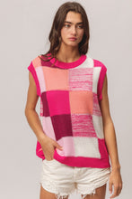Load image into Gallery viewer, BiBi Color Block Round Neck Sweater Vest
