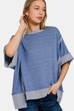 Load image into Gallery viewer, Zenana Contrast Trim Drop Shoulder T-Shirt
