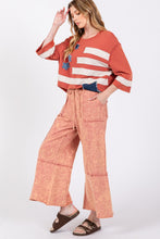 Load image into Gallery viewer, SAGE + FIG Mineral Washed Terry Wide Leg Pants
