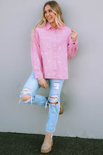 Load image into Gallery viewer, Star Pattern Button Up Slit Denim Jacket
