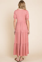 Load image into Gallery viewer, BOMBOM Short Sleeve Tiered Maxi Dress
