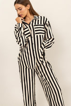 Load image into Gallery viewer, HYFVE Striped Button Up Shirt and Pants Set
