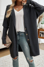 Load image into Gallery viewer, Devine Button Up Long Sleeve Hooded Cardigan
