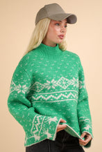 Load image into Gallery viewer, VERY J Christmas Element Mock Neck Long Sleeve Sweater
