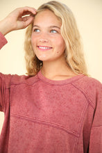 Load image into Gallery viewer, VERY J Mineral Washed Oversized Sweatshirt Mini Dress
