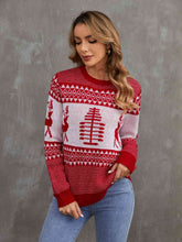 Load image into Gallery viewer, Christmas Theme Round Neck Sweater
