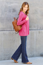 Load image into Gallery viewer, Basic Bae Full Size V-Neck Long Sleeve Top
