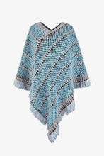 Load image into Gallery viewer, V-Neck Fringe Hem Poncho
