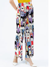 Load image into Gallery viewer, Printed Accordion Pleated High-Rise Waist Wide Leg Pants
