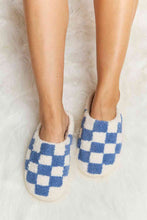 Load image into Gallery viewer, Melody Checkered Print Plush Slide Slippers
