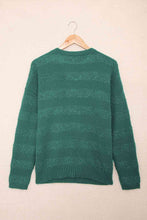Load image into Gallery viewer, Round Neck Dropped Shoulder Crisscross Pullover Sweater
