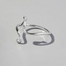 Load image into Gallery viewer, Cat Shape 925 Sterling Silver Ring
