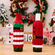 Load image into Gallery viewer, 2-Piece Cable-Knit Wine Bottle Covers
