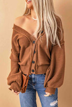 Load image into Gallery viewer, Exposed Seam Button Down Cardigan
