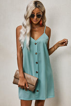 Load image into Gallery viewer, Buttoned Spaghetti Strap Dress
