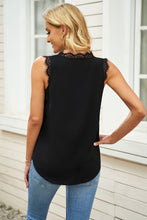 Load image into Gallery viewer, Eyelash Spliced Lace V-Neck Tank
