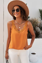 Load image into Gallery viewer, Spliced Lace Plunge Tank
