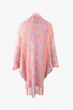 Load image into Gallery viewer, Multicolored Fringe Trim Poncho
